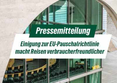 Reisen sollen verbraucherfreundlicher werden!