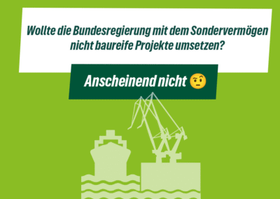 Wollte die Bundesregierung mit dem Sondervermögen nicht baureife Projekte umsetzen?