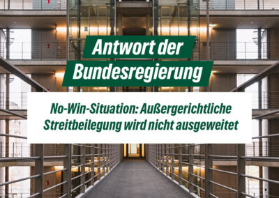No-Win-Situation: Außergerichtliche Streitbeilegung wird nicht ausgeweitet
