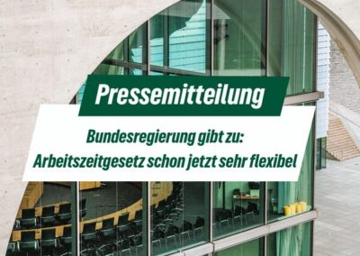 Bundesregierung gibt zu: Arbeitszeitgesetz schon jetzt sehr flexibel