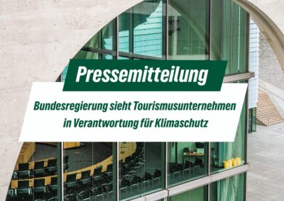 Bundesregierung sieht Tourismusunternehmen in Verantwortung für Klimaschutz