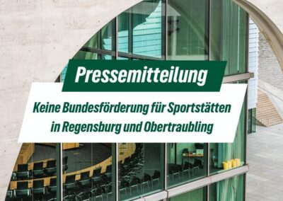 Keine Bundesförderung für Sportstätten in Regensburg und Obertraubling – Kritik an Entscheidung und Förderprogramm