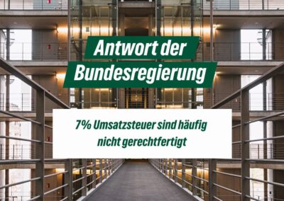 7% Umsatzsteuer sind häufig nicht gerechtfertigt