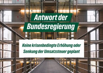 Keine krisenbedingte Erhöhung oder Senkung der Umsatzsteuer geplant