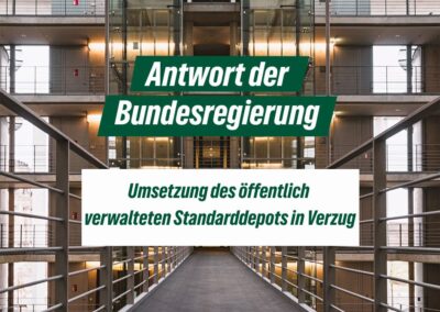 Umsetzung des öffentlich verwalteten Standarddepots in Verzug