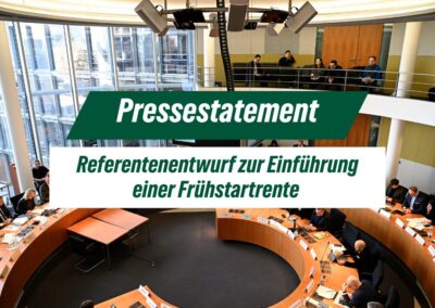 Statement zum Referentenentwurf zur Einführung einer Frühstartrente