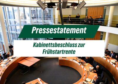 Statement zum Kabinettsbeschluss zur Frühstartrente